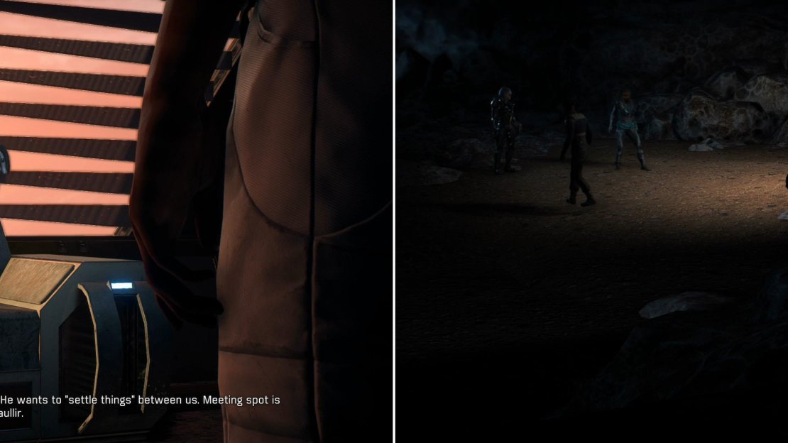 Talk to Sloane Kelly to learn that the time for a showdown between her and the Charlatan has arrived (left). During the stand-off you’ll get an opportunity to interrupt, and hence play kingmaker on Kadara (right).