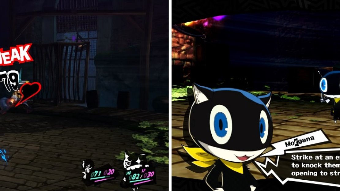 Striking an enemy with their weakness (left) will knock them down, allowing you to attack once more.