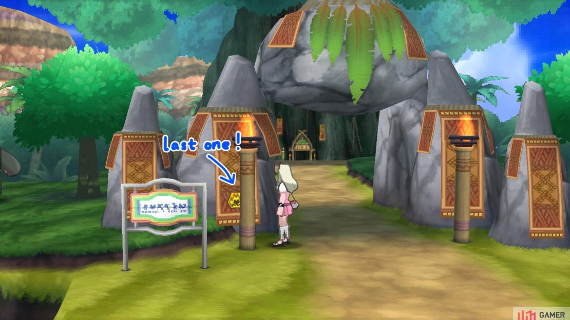 100: To the left of the Battle Tree entrance.