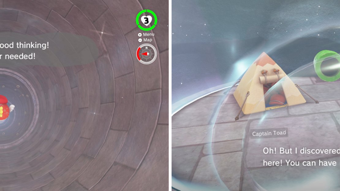 You will need the Cheep Cheep to swim all the way down to Captain Toad.