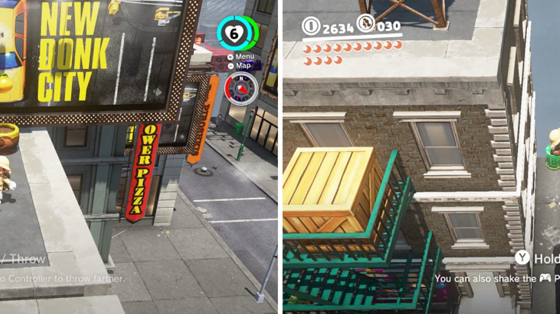 The locations of the two seed planters on top of the rooftops in New Donk City.