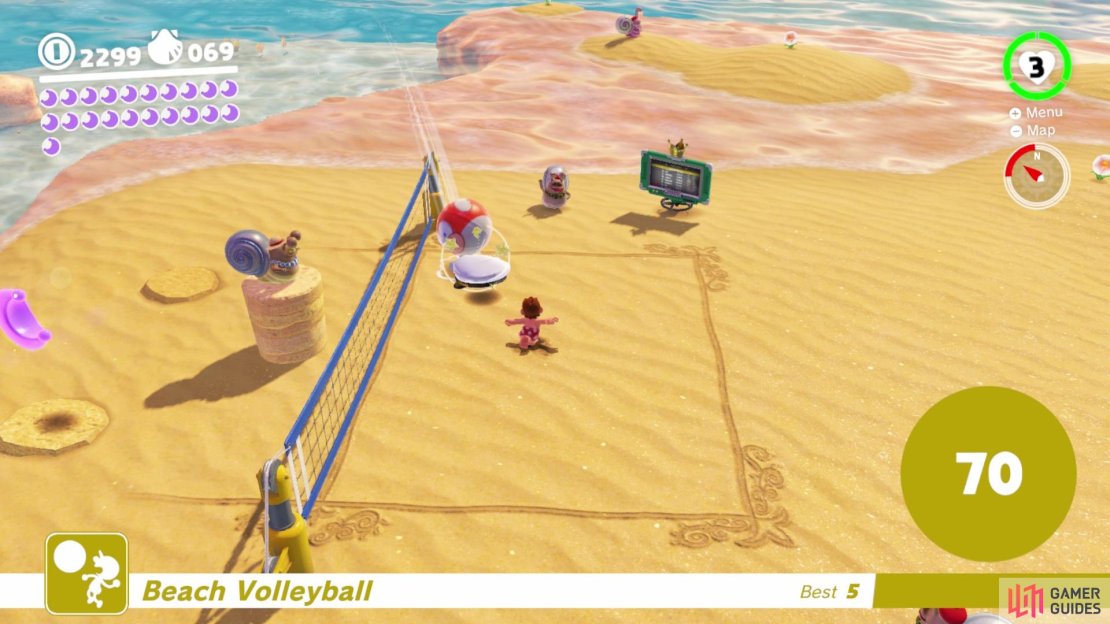 Standing in the center and using your hat to knock back the ball is the best thing to do here