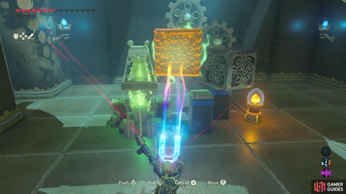 Use the cubes to conduct the electricity.