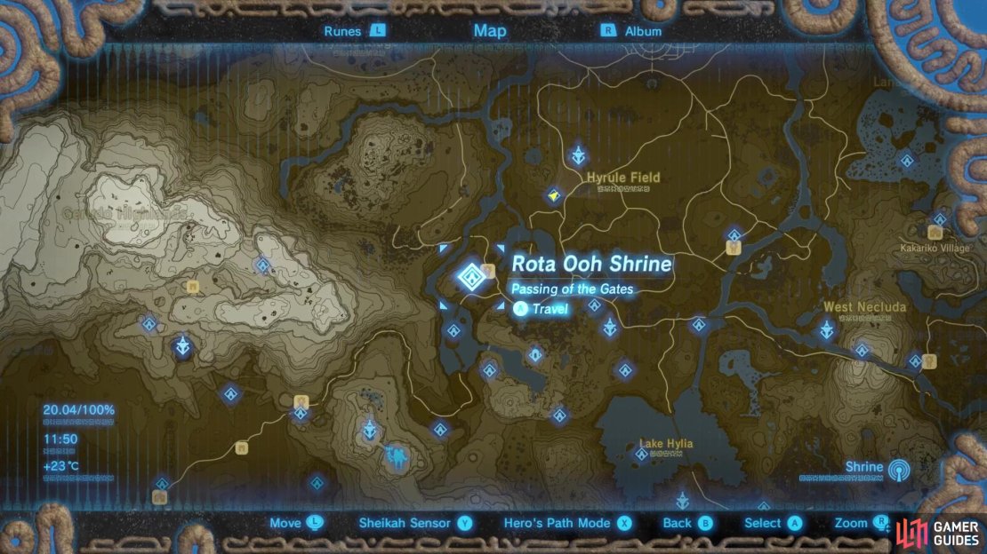 Rota Ooh Shrine Location.
