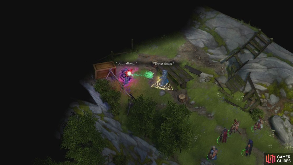 Shortly after entering the area you&rsquo;ll see some ghostly images play out an old act of cruelty.
