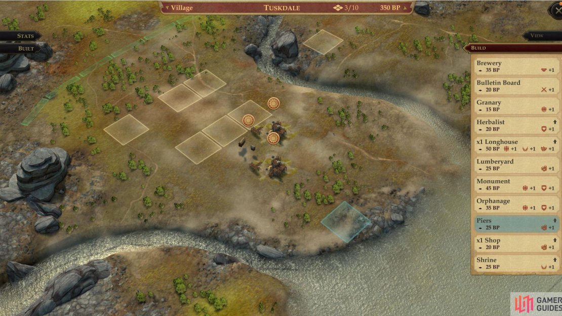 You will need to leave some time for buildings to be completed. Each one boosts a certain stat for your kingdom.