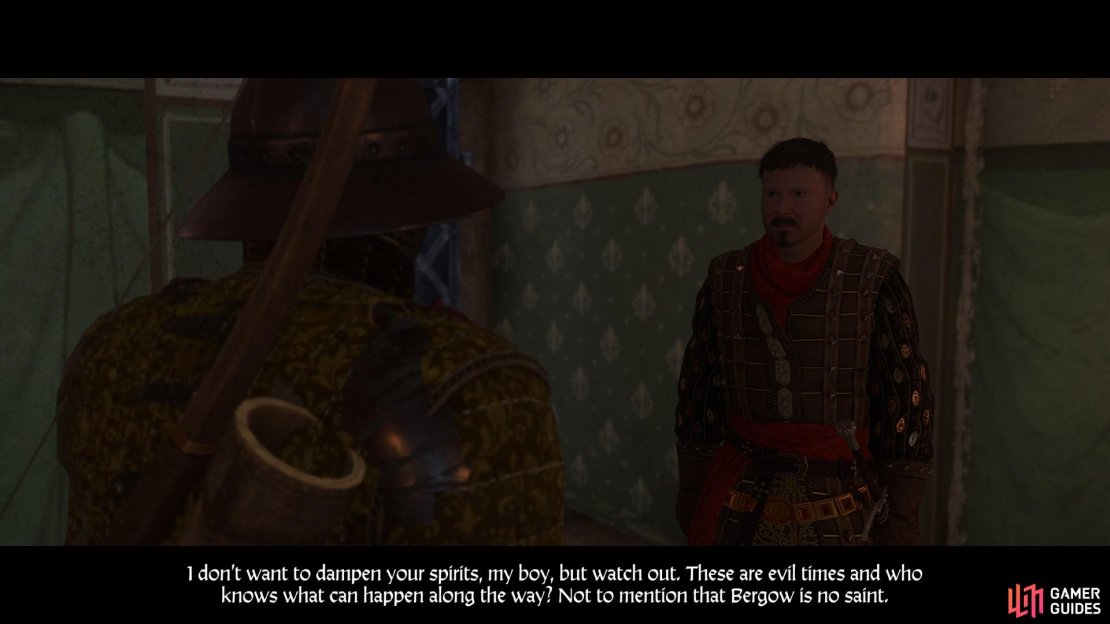 Exhaust all dialogue options with Sir Radzig to learn more about what was spoken of in the meeting with jobst.