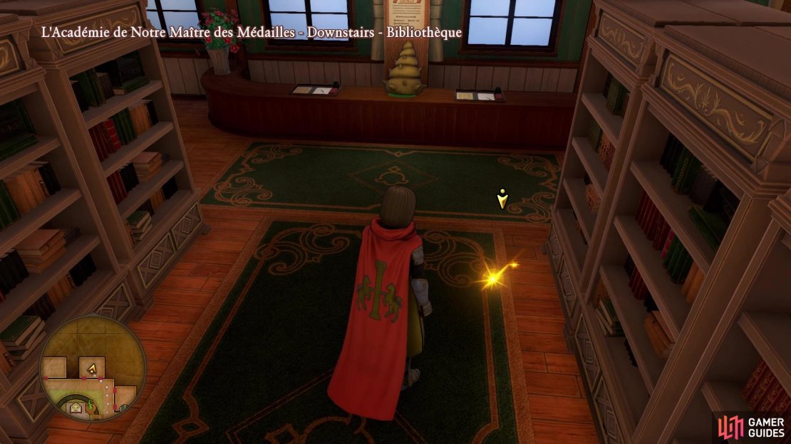 The Bunny Girl’s Bible is located in the library at the Mini Medal Academy