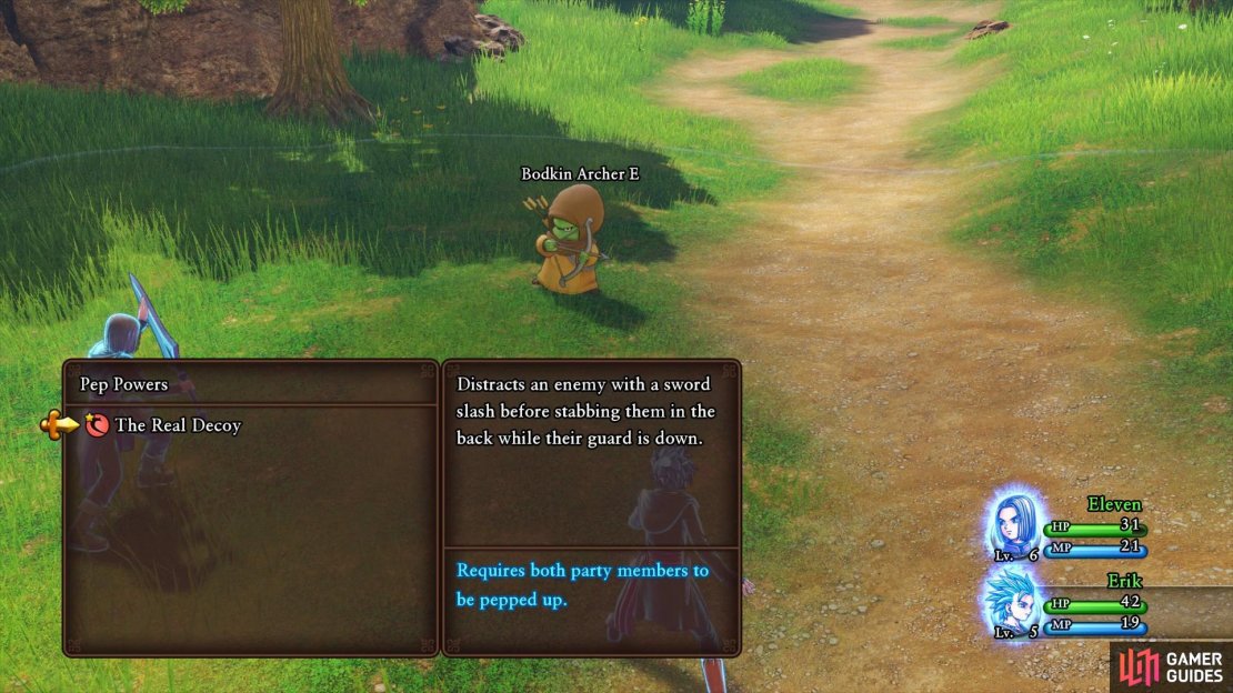 Select Pep Powers to find The Real Decoy and use it against a monster.