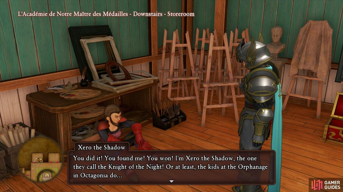 You’ll find Xero hiding in the Magic Key door in L’Academie.