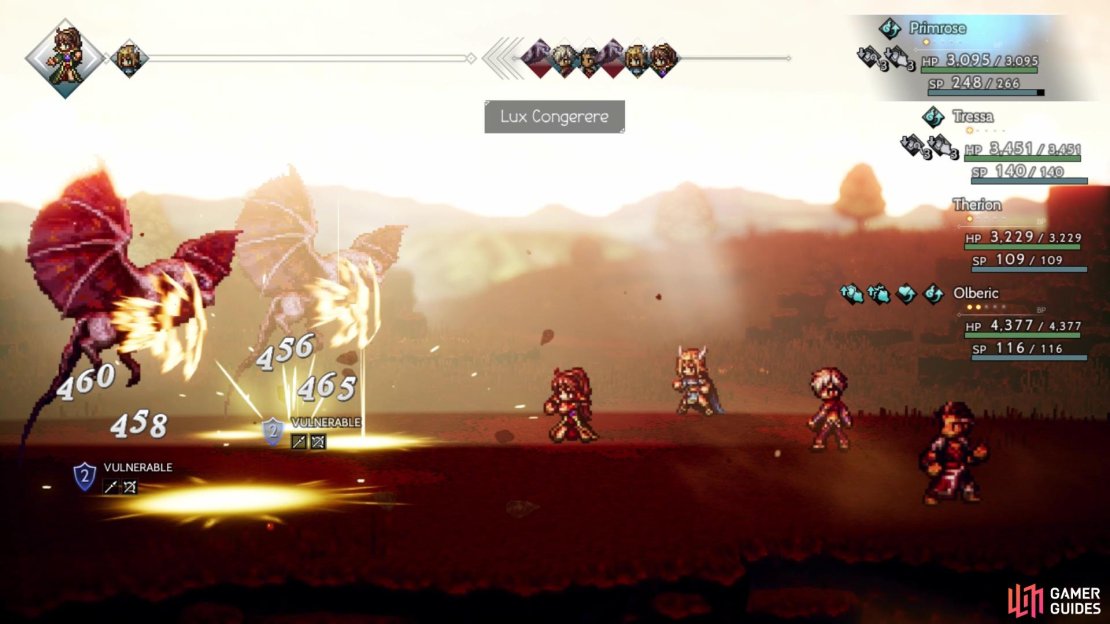 The Sorcerer’s main focus is triple-hit elemental spells, great for breaking shields