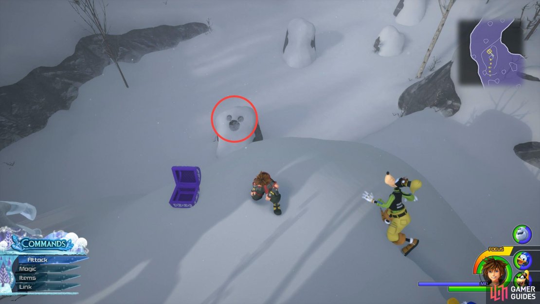 Return to where the snow storm was to find the final Lucky Emblem.