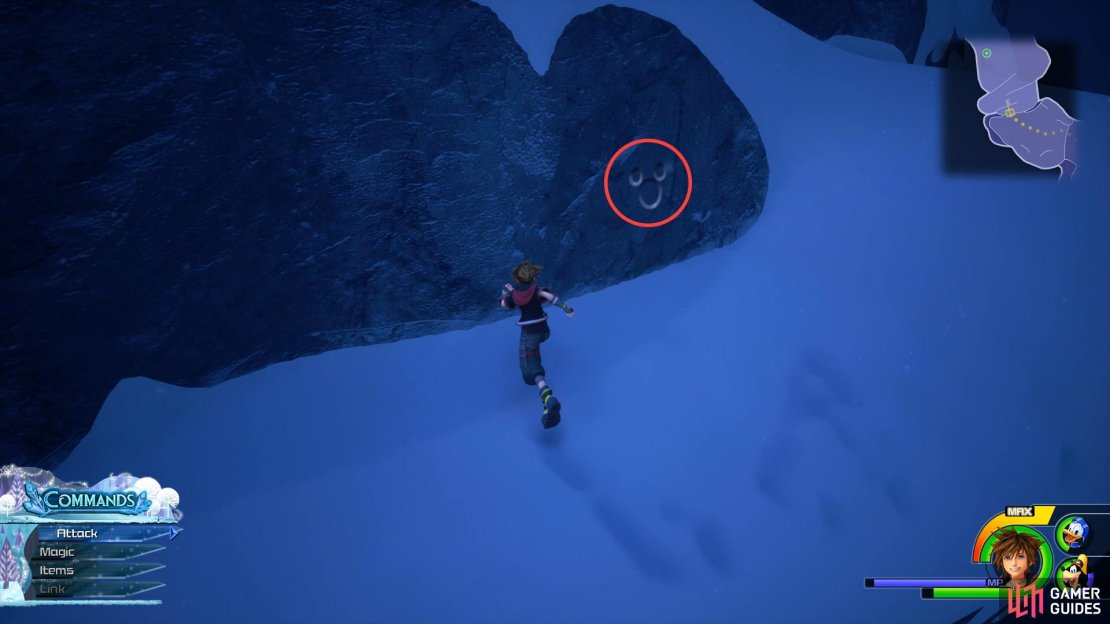 You’ll find this Lucky Emblem at the top of the mountain.
