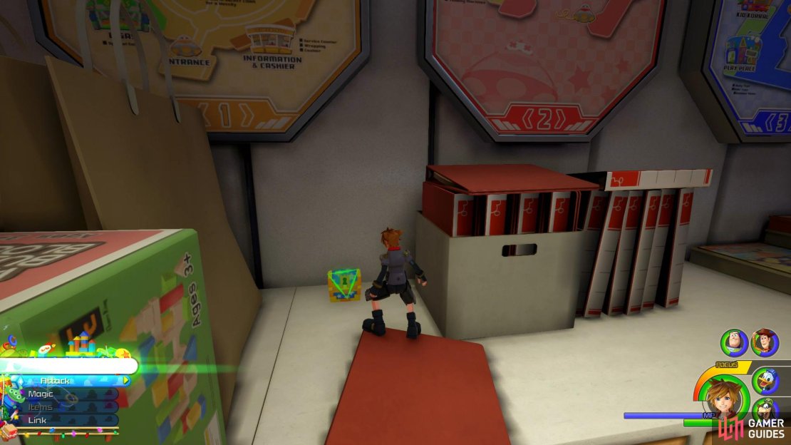 Head behind the cash registers to find this chest.
