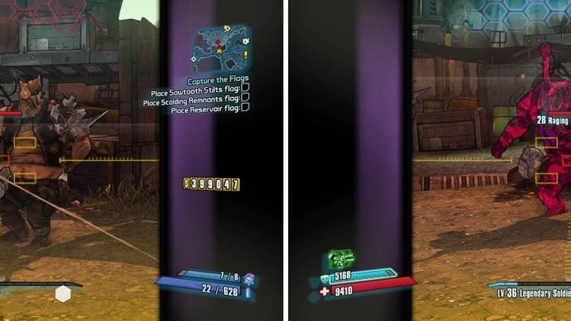Goliaths are normal enemies until you shoot their helmet off, which is when they go berserk and attack friend and foe alike.