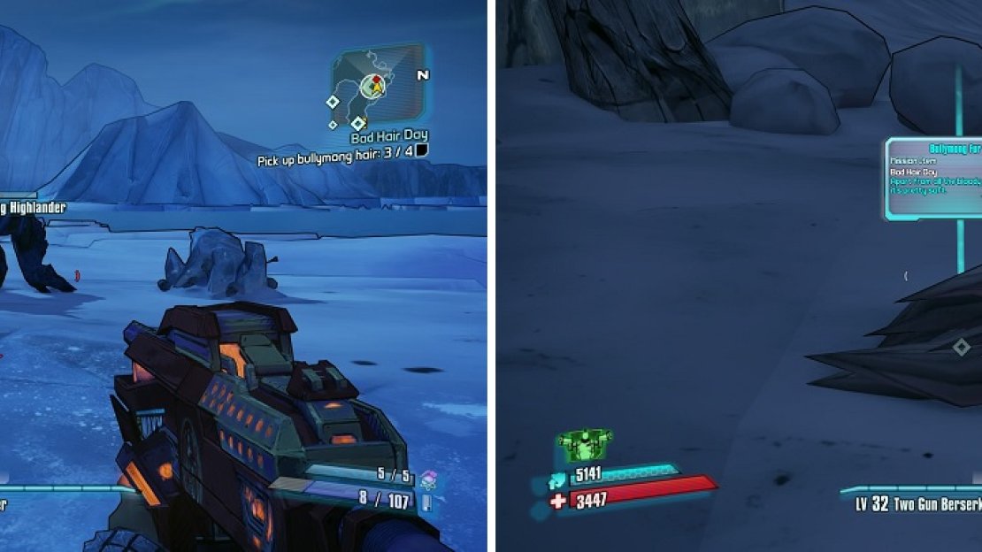 Whittle the Bullymongs’ health down before striking them with a melee attack to make them drop some hair.