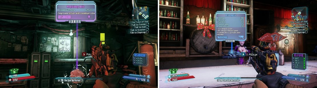 You might get some usable equipment by talking to the optional people around Sanctuary before heading out with Claptrap.