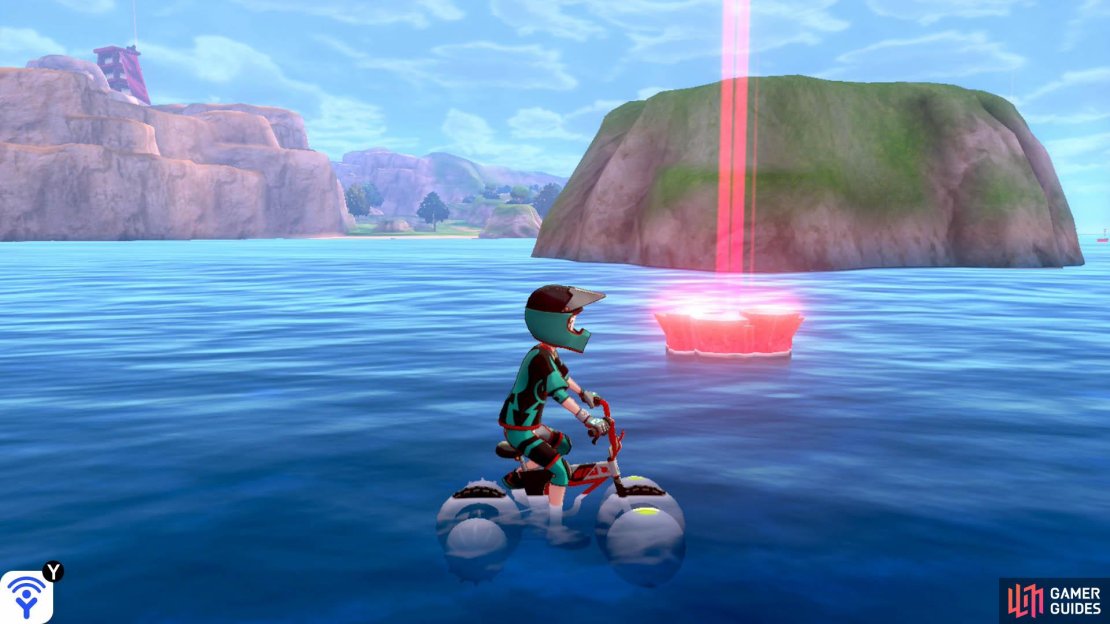 Meanwhile, the final den is in the middle of the three rocky islands.