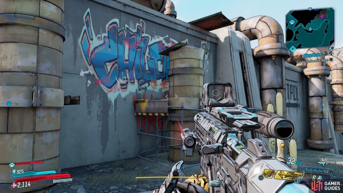 To find the first Red Chest you&rsquo;ll want to climb  up the Scaffold that leads to a Hijack Vehicle,