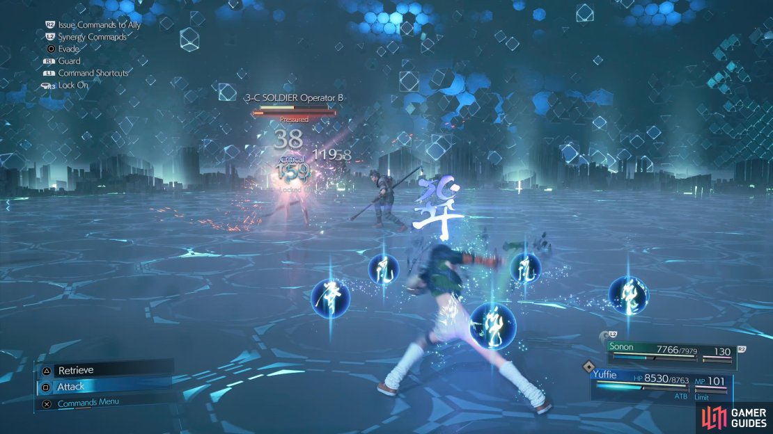 The 3-C SOLDIER&rsquo;s are easy to Pressure by using Ninjutsu just after they attack.