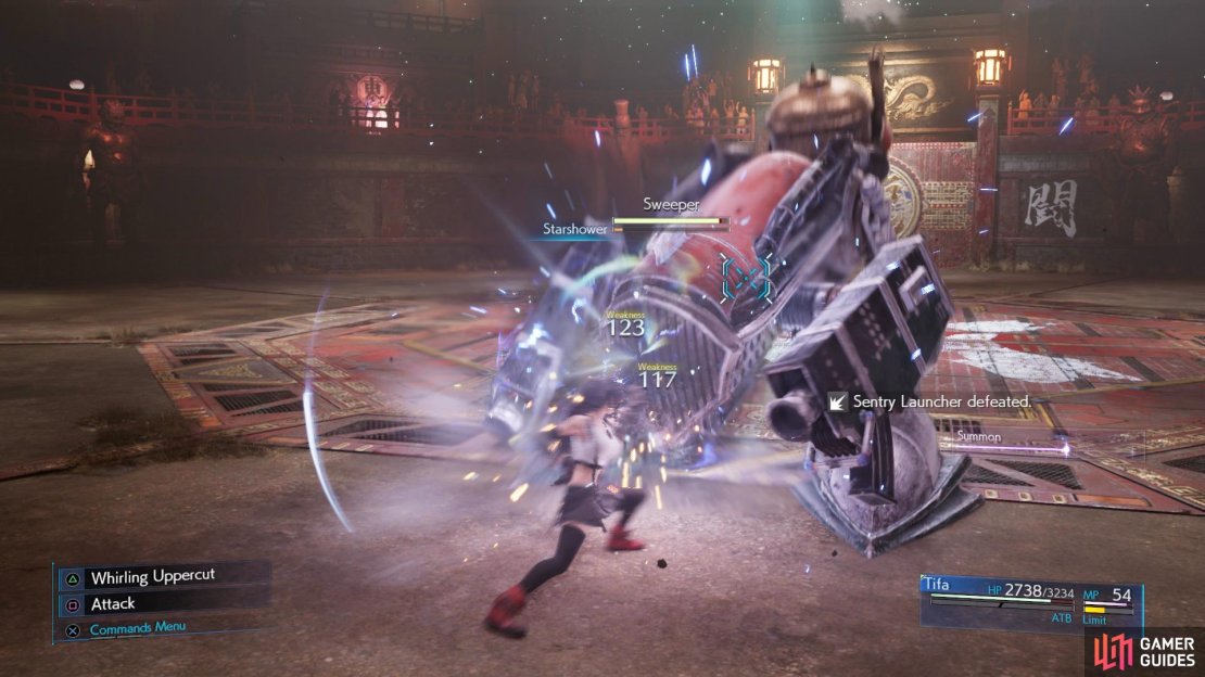 A combination of Chi Trap and Starshower will make quick work of the Sweeper.