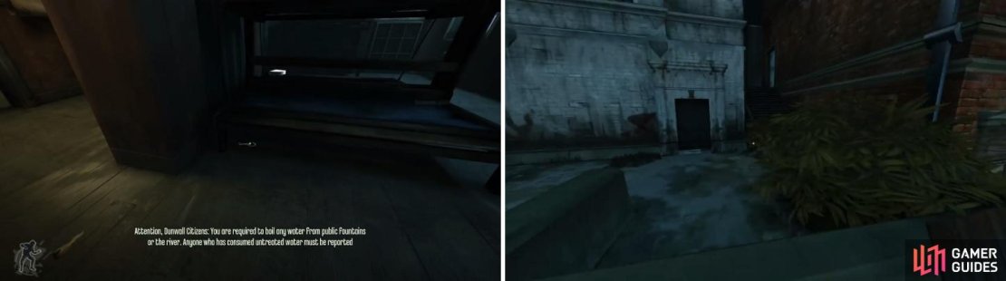 You&rsquo;ll find a key to the Abandoned Apartment underneath a bed in the room with all of the bunks (left). This opens a door to the Abandoned Apartment (right), where you&rsquo;ll find a Bone Charm.
