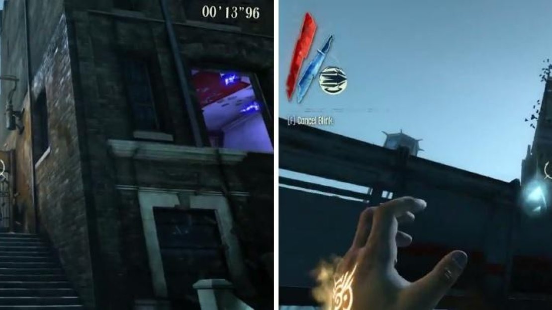 One easy way to get three stars is to get on top of the gate (left) and then Blink on top of the train (right).