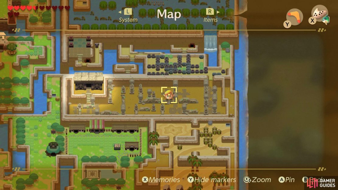 Head to this location on the map to find the Ancient Ruin,