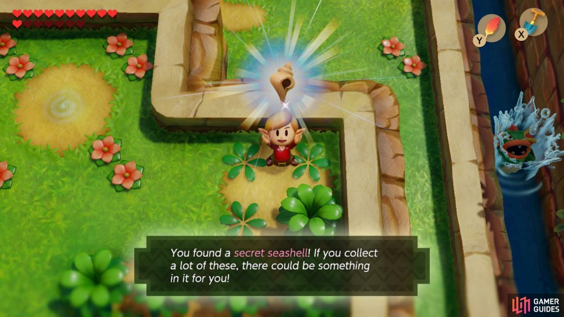 Head to the right of the Seashell Mansion and dig a hole in the corner to find a Secret Seashell.