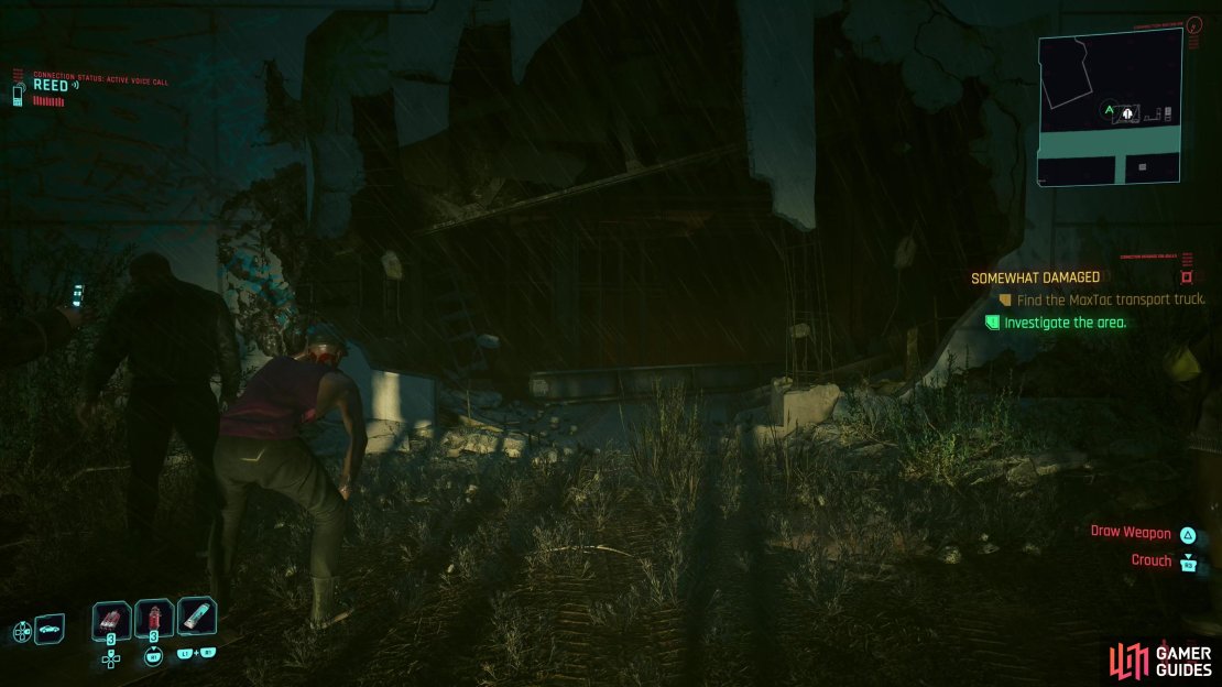 Chase Songbird down the streets until you find a building she smashed her way into, which marks the end of this job and the beginning of the next, “Somewhat Damaged”.