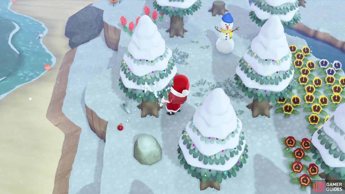 Shake the trees with lights to grab ornaments used to craft festive DIYs.