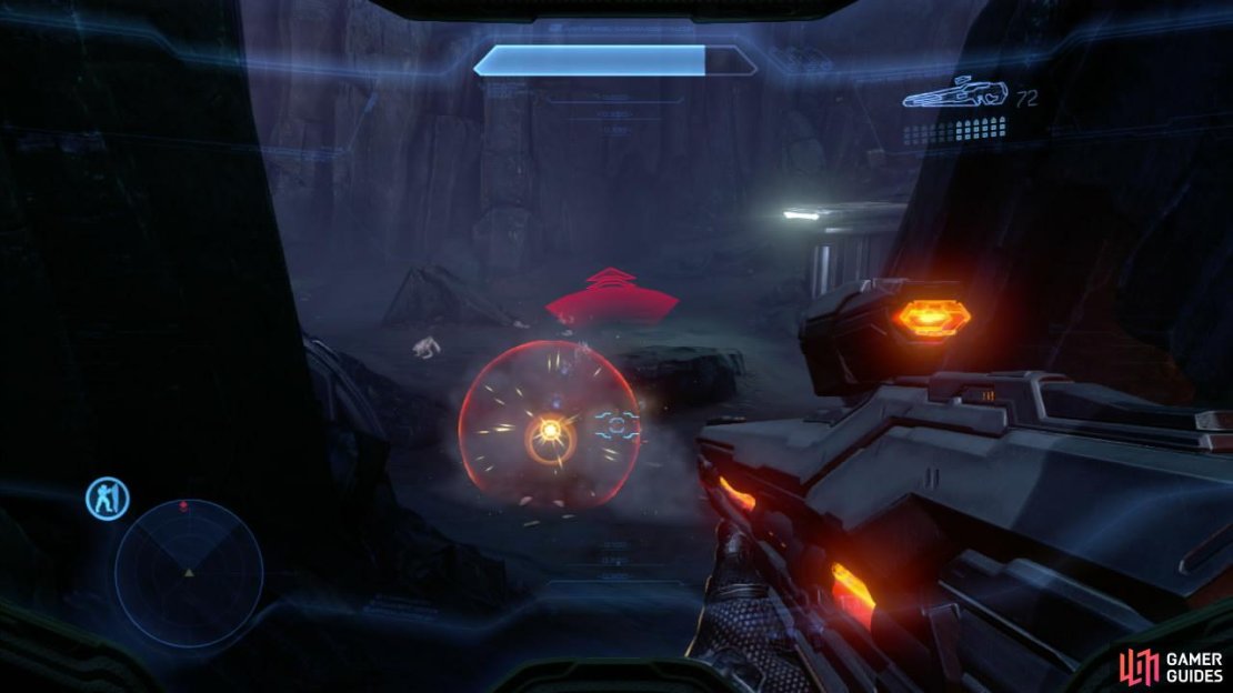 Pulse grenades is the latest unique grenade type to be implemented into the Halo universe and have an interesting effect. Once they land, they generate a red sphere that will slow down and damage any enemy (health and shields) or vehicles in the immediate area before exploding after a few moments.