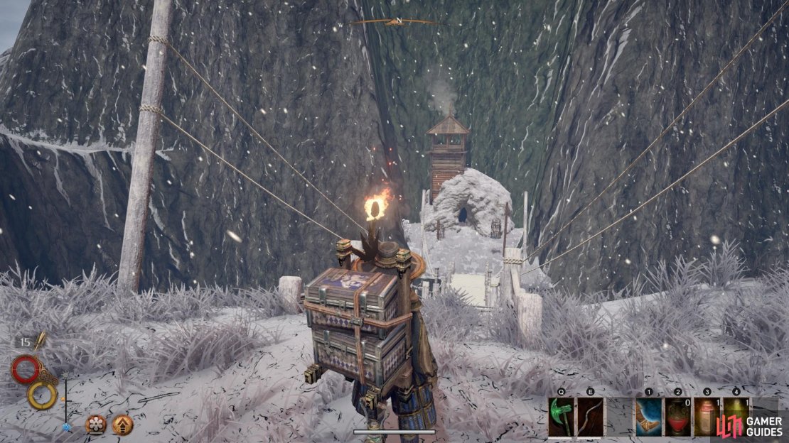 The entrance to Pirates’ Hideout in southern Chersonese. You will not be able to access it without crossing the bridge from the Conflux Path.