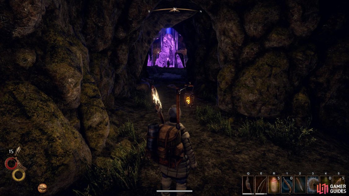 Speak with the watcher in the distance for some  contextual information about the chamber.