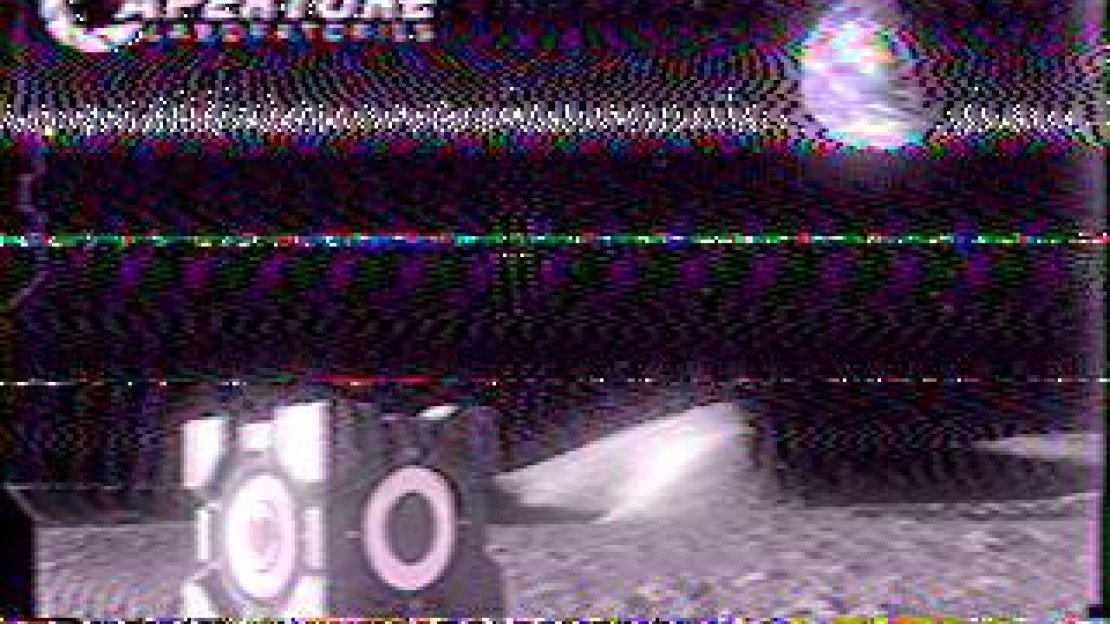 There are two sets of very cunningly hidden images contained within specific audio files in Portal 2. The first set can be located in Chapter 2, Chamber 6 where you can pick up a radio from the junk and take it to the rat mans room for the ‘Final Transmission’ Achievement/Trophy.  However… if you record the loud audio noise of the actual transmission and play it back on a special piece of computer software (such as MMSSTV), it can turn the sound file into an image and, wouldn’t you know it? Valve have created the sound file so it displays a particular image (see above). But it doesn’t end there, oh no…
