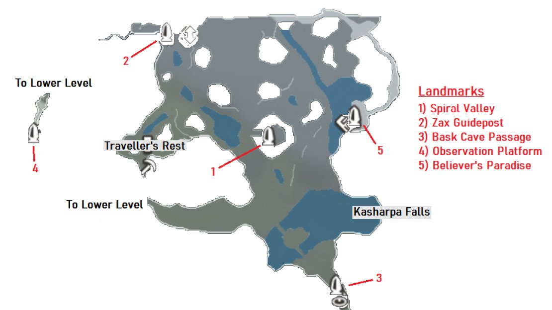 Upper Level Map for Bionis’ Leg