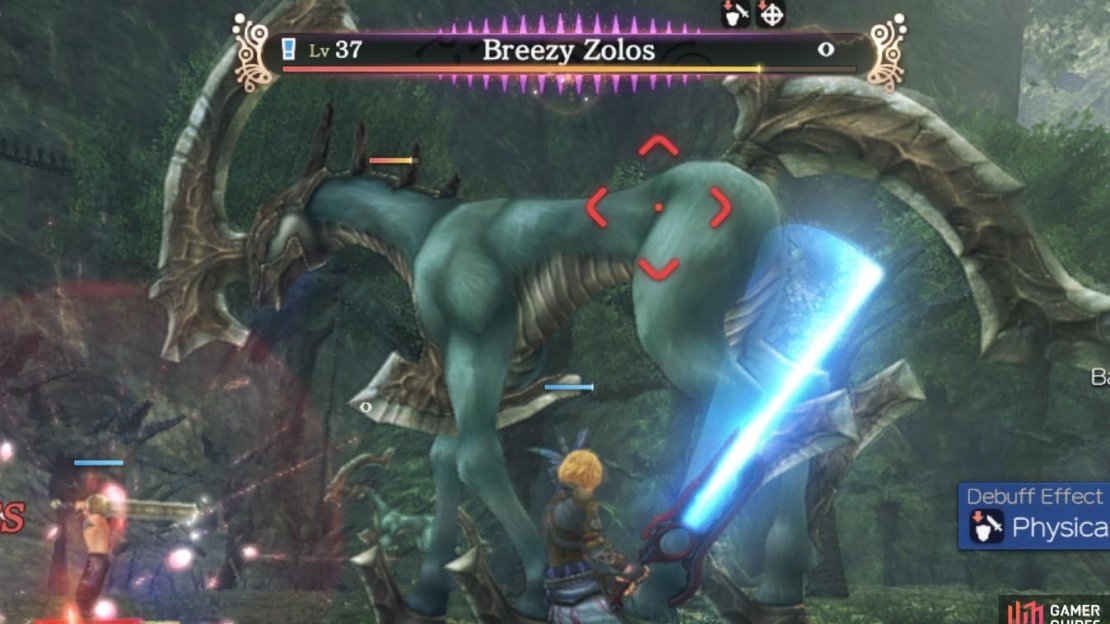 Breezy Zolos is a Unique monster found north of Windmill Pavilion, Makna Forest.