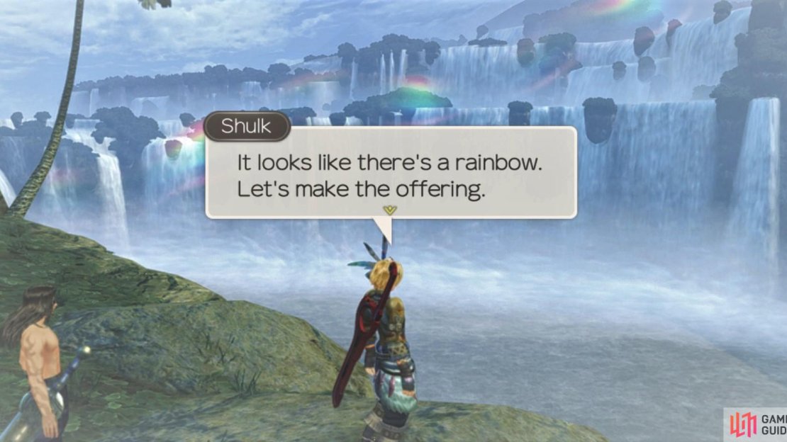 You can only make an offering when there is a rainbow above Great Makna Falls.