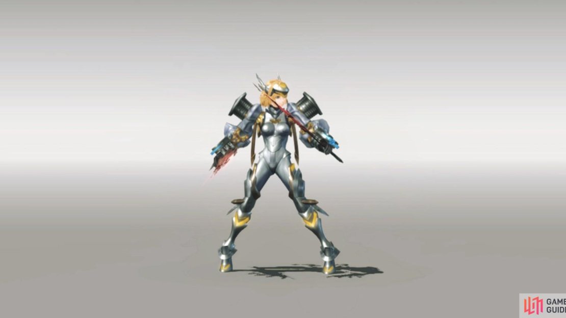 Here, Seven wields the Dystopia blades.