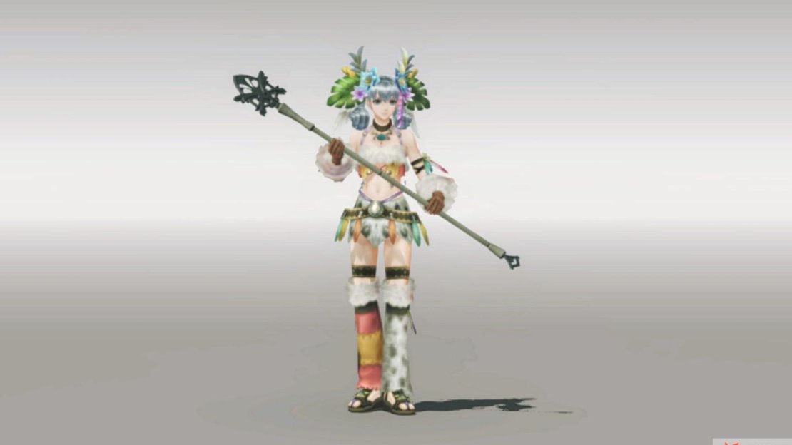 Melia is modelling the Hierax armour set.