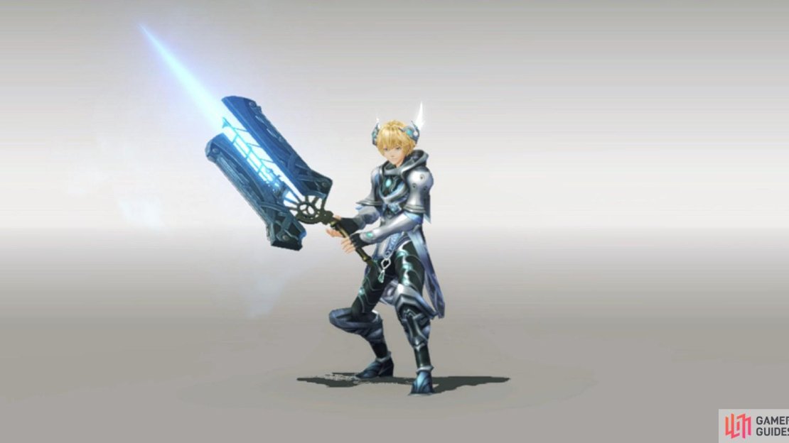 Here, Shulk wields the Monado Abyss.