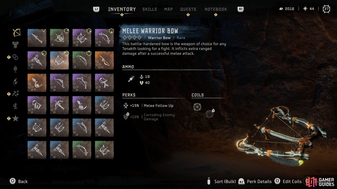 Overview of the Melee Warrior Bow .