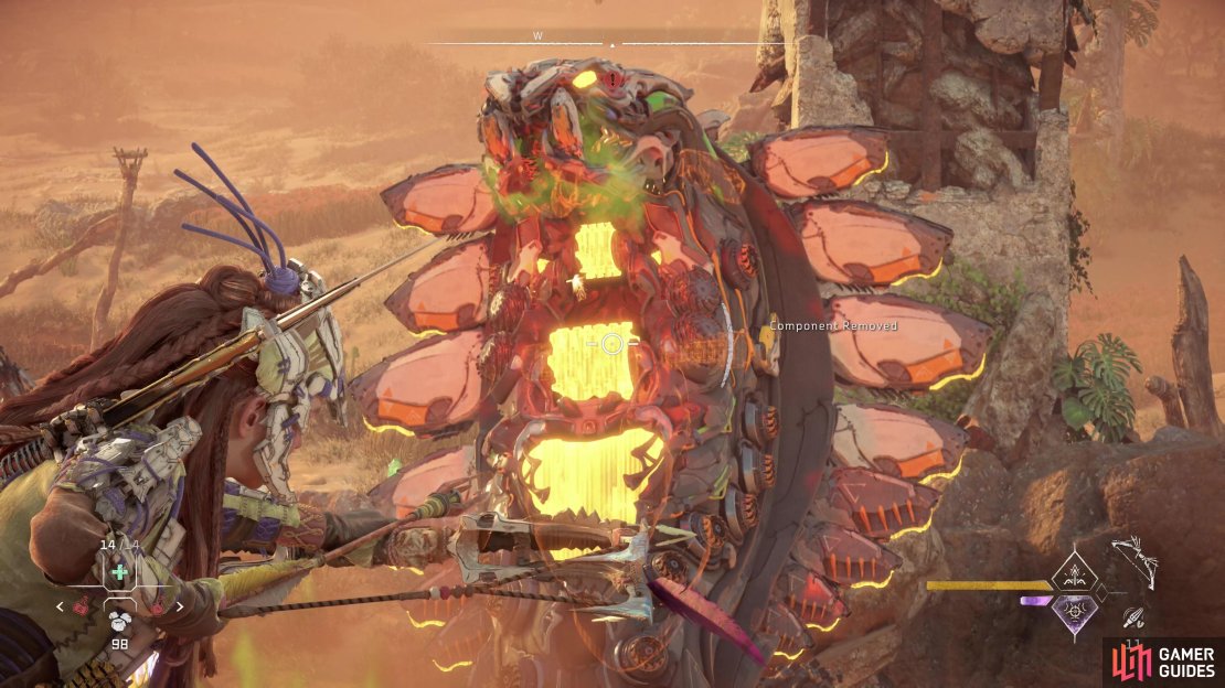 You can knock three Earthgrinders off a Slitherfang&rsquo;s upper underbelly.