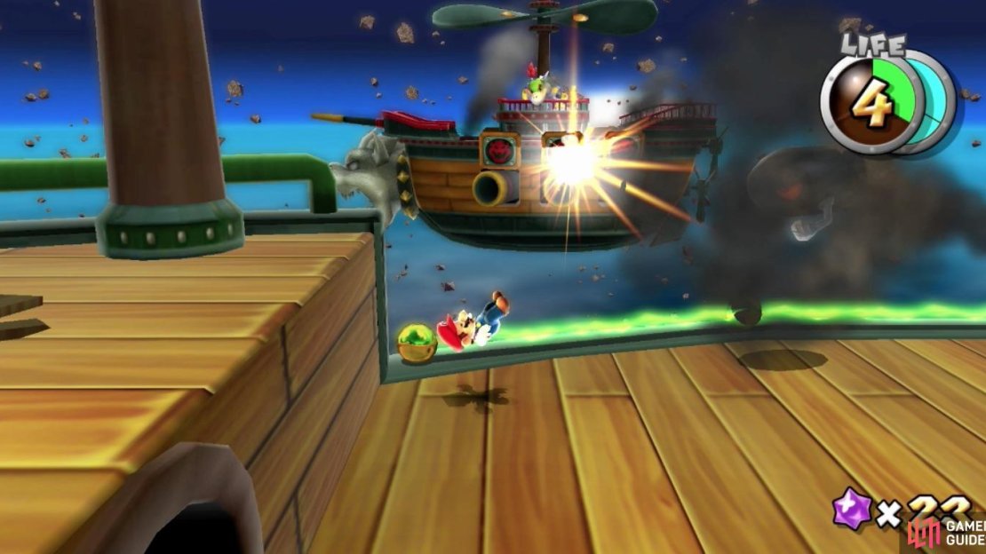 Bowser Jr.’s Airship rarely has invincibility so take every shot with a shell when you can.