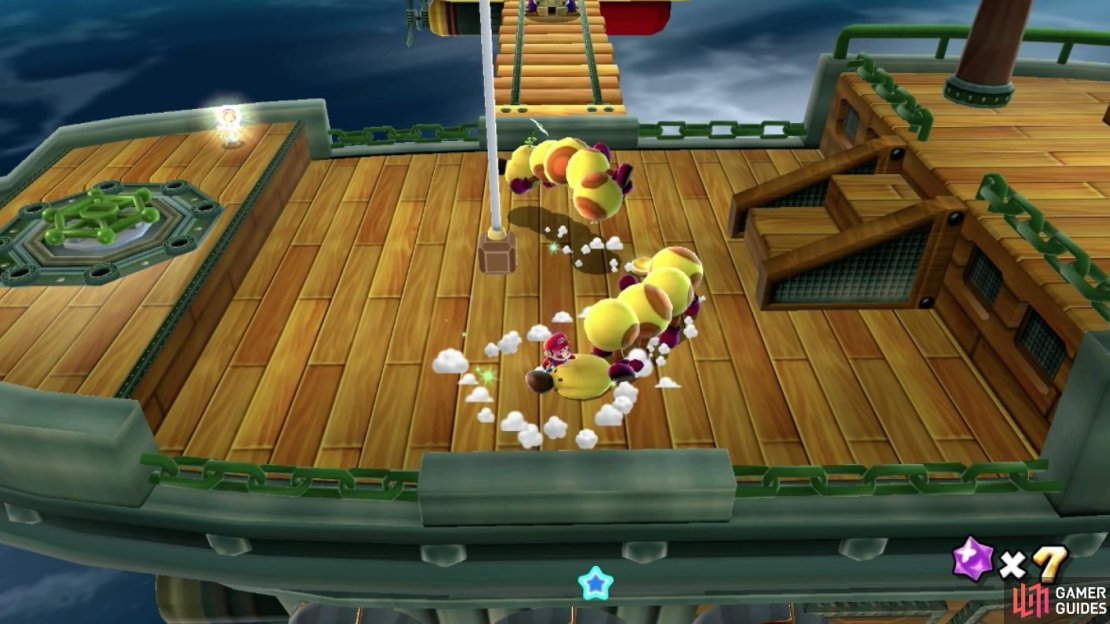 Alternatively you can Ground Pound the Wigglers - taking them out in one hit!