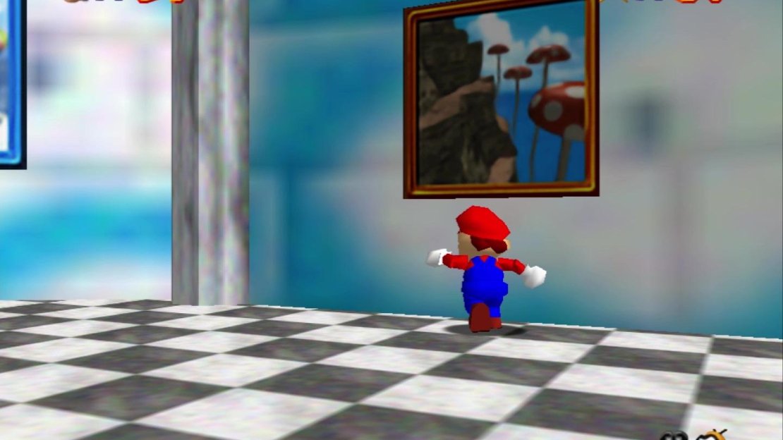 This small painting is the entrance to the course