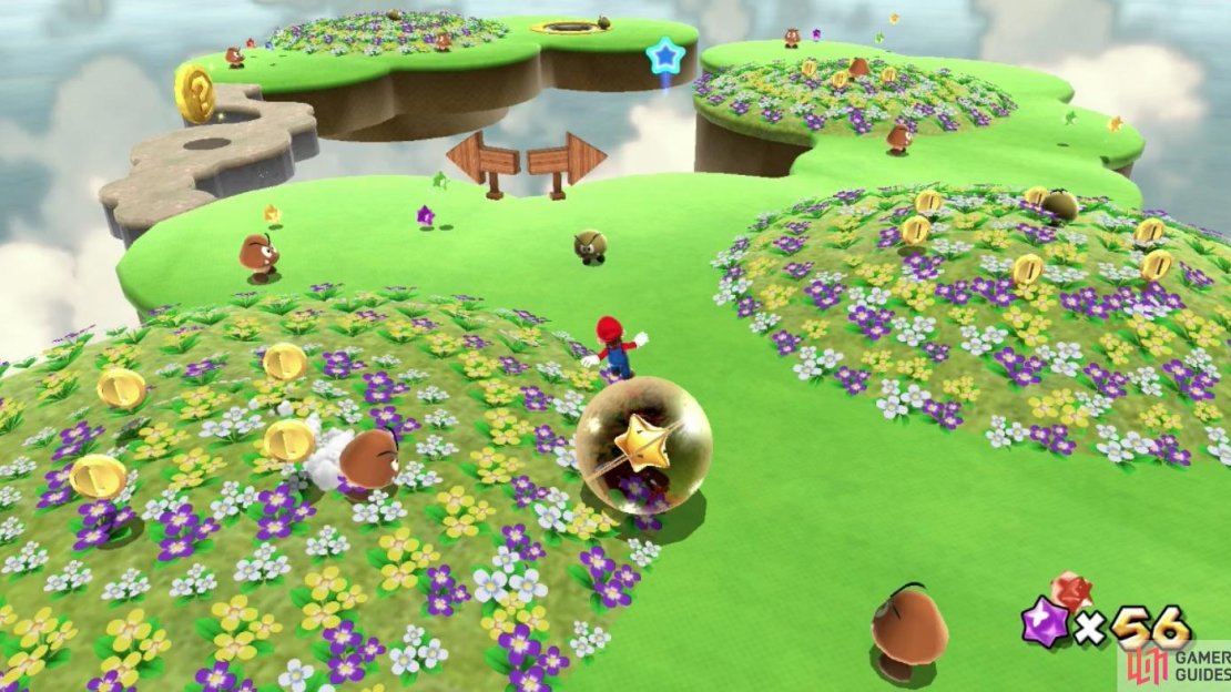 Goombas and Mini Goombas will still try and stop you but they can easily be crushed.
