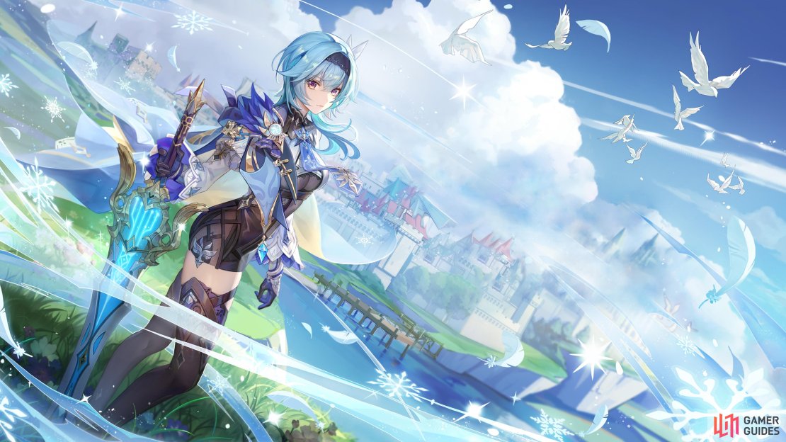 Eula, a Cryo-based Claymore user.