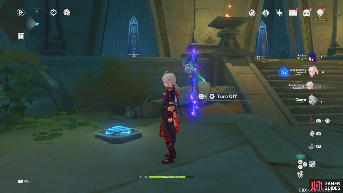 Turning off the pillar&rsquo;s rotation.