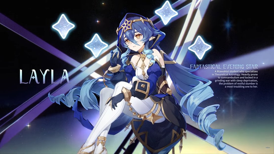 Layla&rsquo;s official character card.